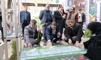 ادای احترام مدیرکل امور ایثارگران قوه قضائیه به مقام شامخ شهدای کرمان